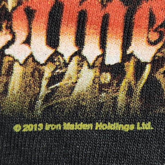 Iron Maiden Hallowed Be Thy Name rock Original 2013 Official T-Shirt 2XL NWT - Picture 3 of 3